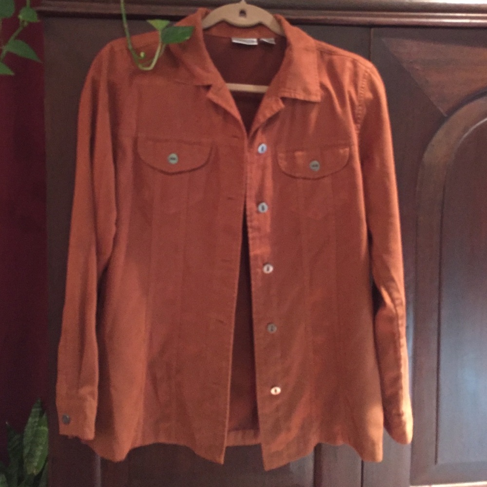 Chico's microsuede shirt jacket